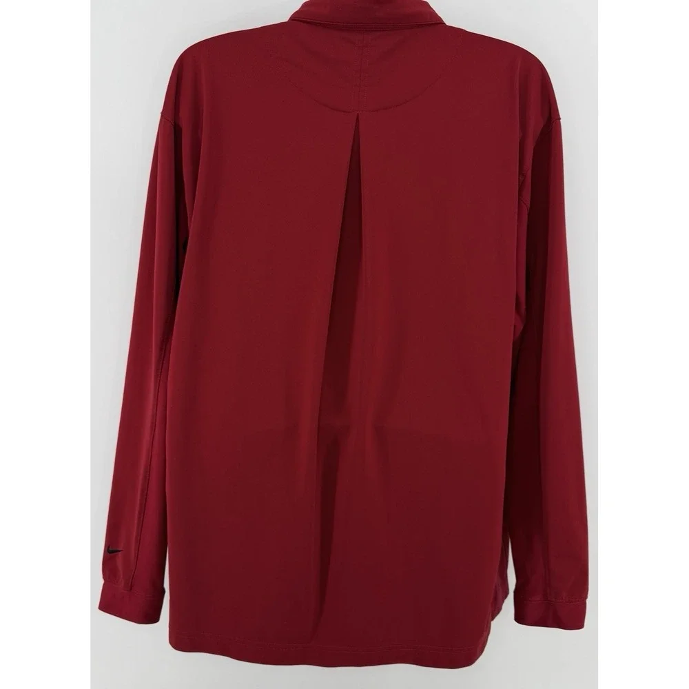 Nike Golf 1/4 Zip Pullover Men XL Dark Red‎ Dri Fit Long Sleeve Performance